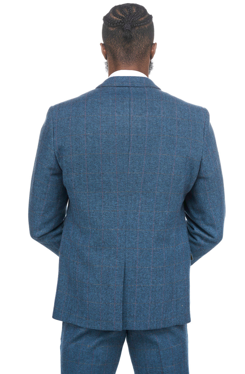 Blue Tweed Blazer | Mens Tweed Jackets |  Mens Tweed Suits | Marc Darcy Suits | Wedding Wear | Office Wear
