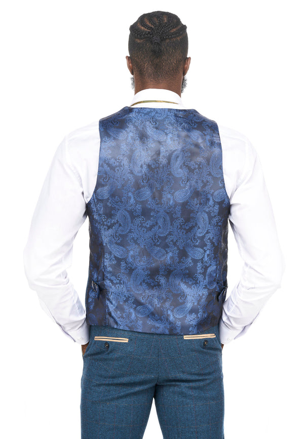 Blue Tweed Waistcoats | Mens Tweed Waistcoats | Mens Tweed Suits | Marc Darcy Suits