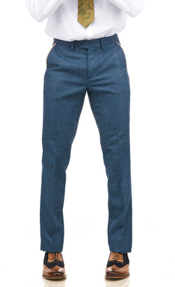 Blue Tweed Trousers | Mens Tweed Trousers | Mens Tweed Suits | Marc Darcy Menswear