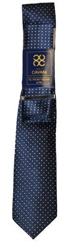 Navy Tie White Dots - Mens Tweed Suits