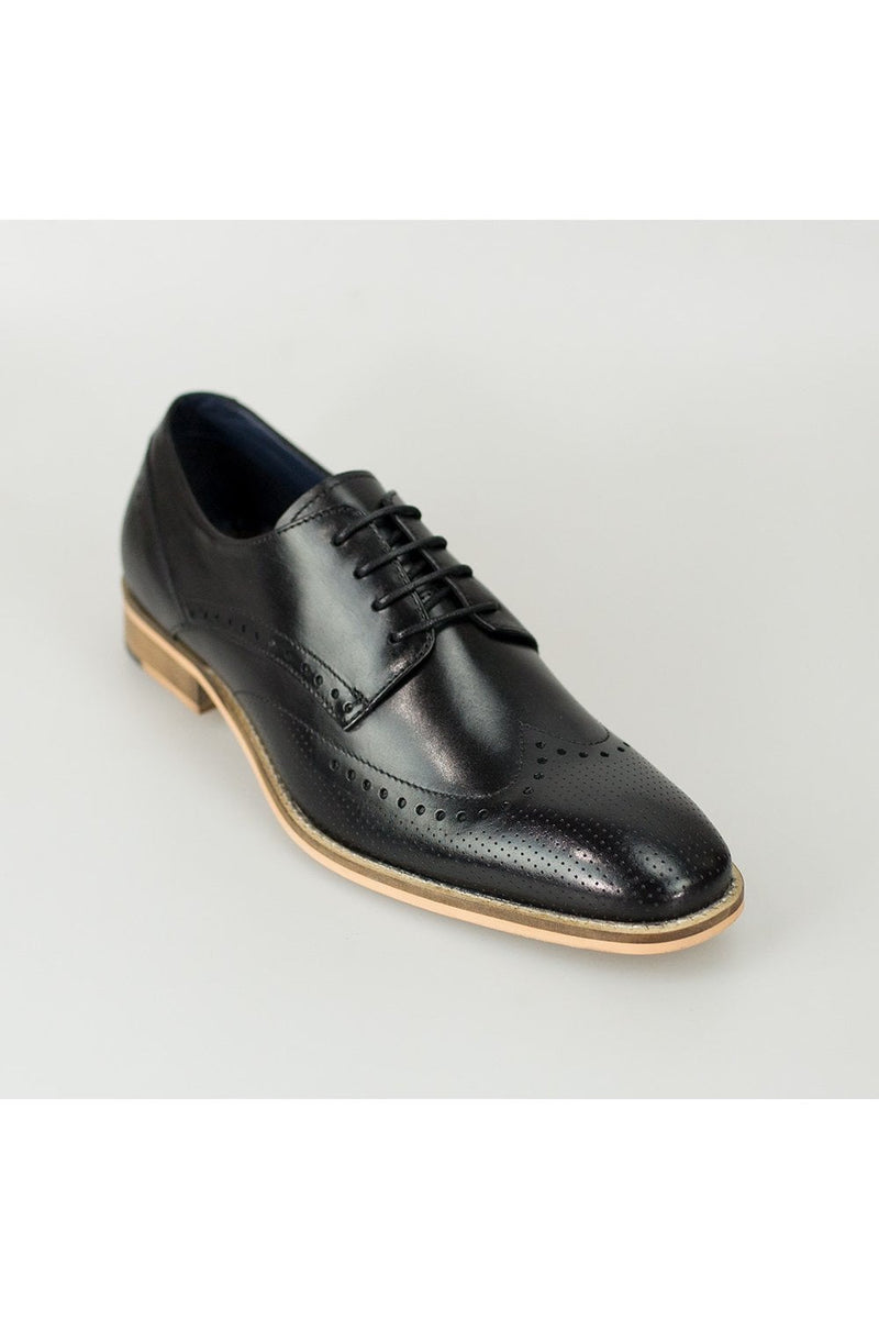 We are proud to introduce our new premium quality signature range! Put the finishing touch on your suit, and turn every head in the room with our leather Black Rome Shoes. Also available in Tan, Cherry and Dark Brown