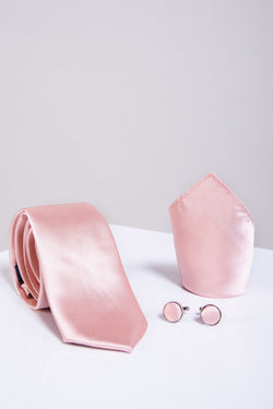 Blush Pink Tie Set | Wedding Ties & Accessories | Mens Tweed Suits