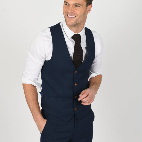 Blue wedding waistcoat top