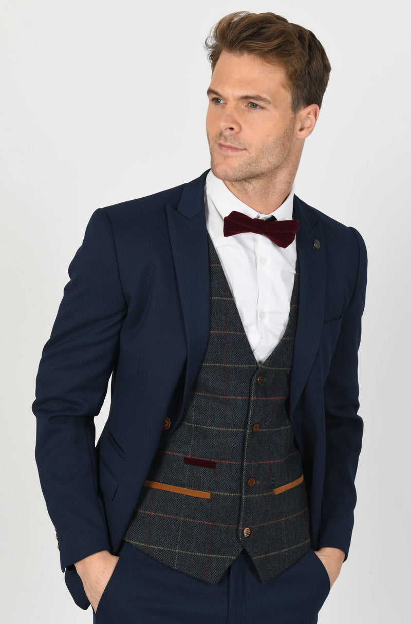 Blue Tweed Wedding Suits | Mens Tweed Suits | Marc Darcy Menswear