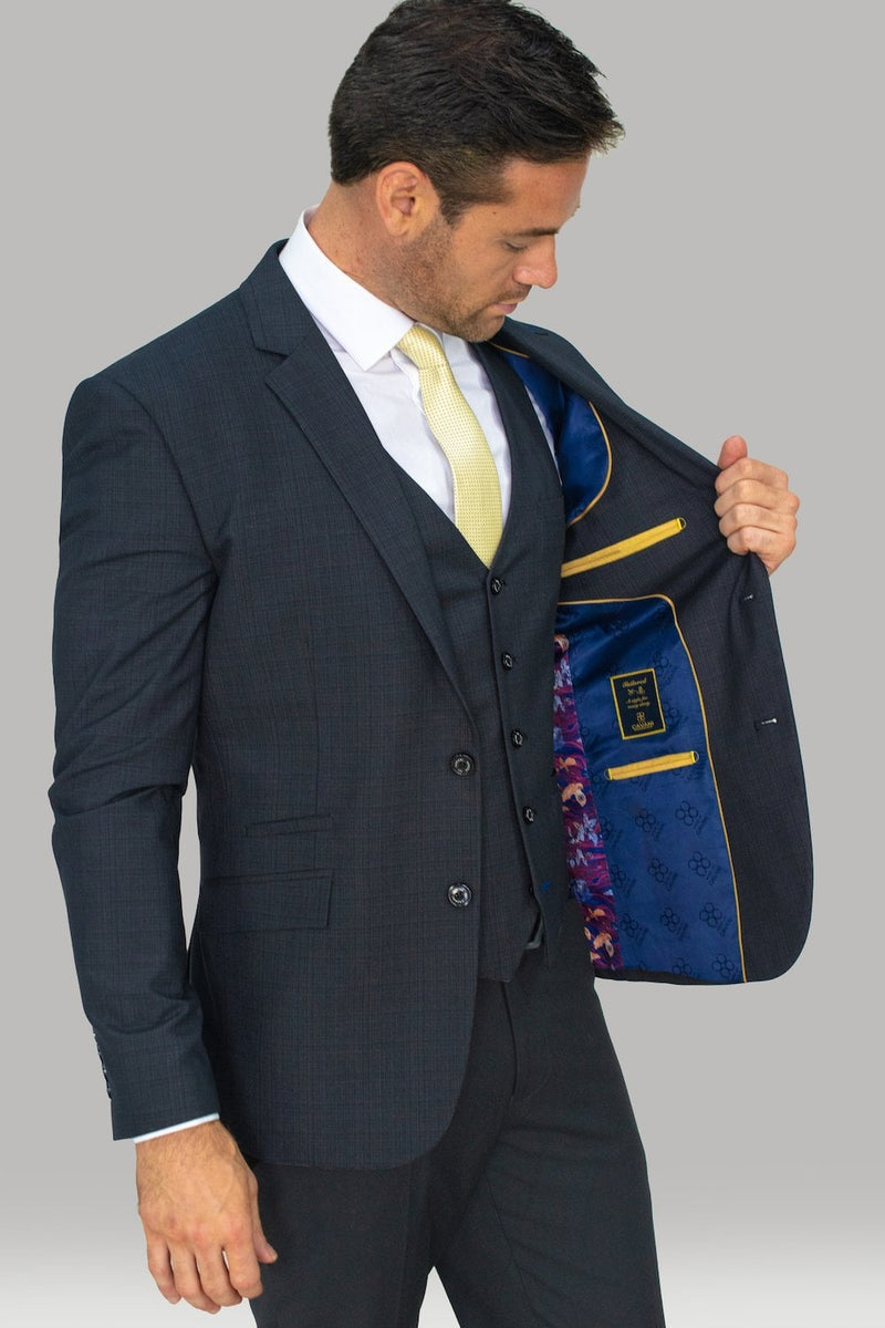 A clean-cut Blazer for the more modern style gentleman, our stunning graphite grey Seeba Blazer is the perfect choice for the office or occasion attire. - Party Wear Office Wear