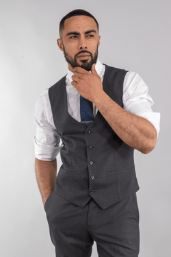 Celebrate this tailored and sophisticated piece with its subtle check details, the stylish Seeba waistcoat is perfect to sharpen up your look. - Party Wear :- Office Wear
