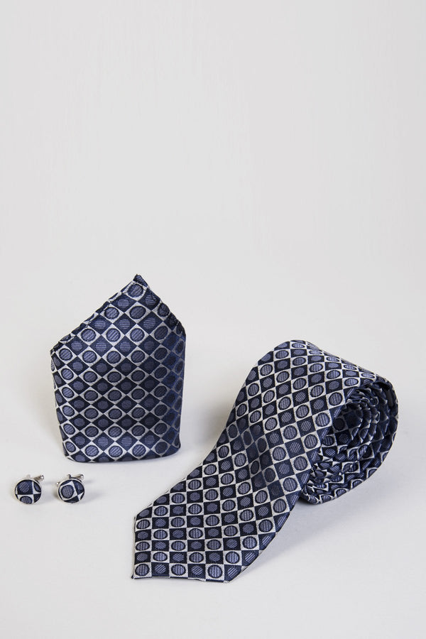 Circle Print Design Tie Set | Wedding Ties & Accessories | Mens Tweed Suits
