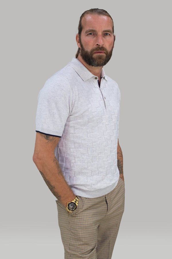 Sharpen up your look with our new Cavani Textured polo shirt.  Cavani Material 100% Cotton Colour Navy Fitting Slim Fit Cufflink No - Party Wear - Polo Shirt :- Office Wear