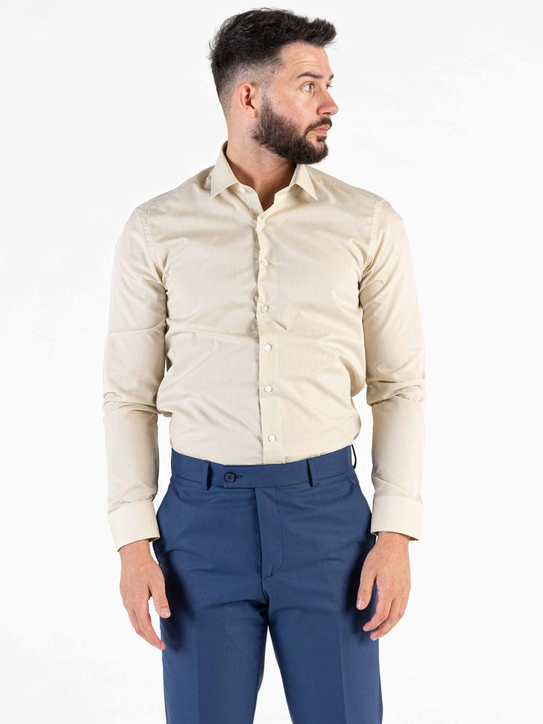 Beige shirts for men, The wardrobe classic