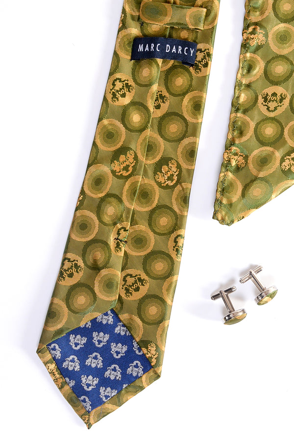 Bubble Gold Tie, Cufflink and Pocket Square - Mens Tweed Suits | Jacket | Waistcoats