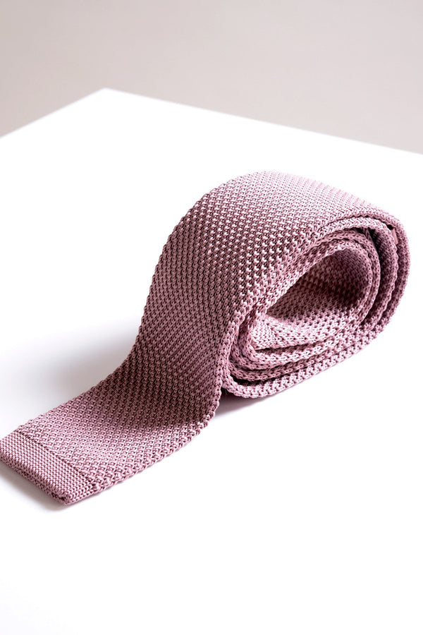 Pink Knitted Ties | Wedding Ties & Accessories | Mens Tweed Suits