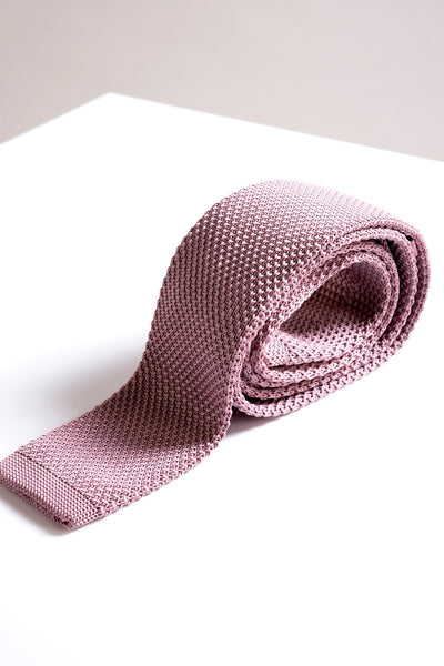 Pink Knitted Ties | Wedding Ties & Accessories | Mens Tweed Suits